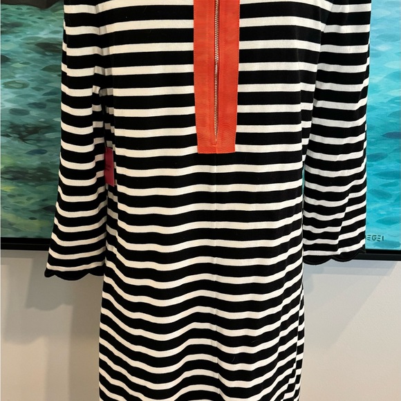 NWT Kate Spade Sailing Stripe Scallop Dress Size L - Picture 3 of 12